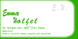 emma wolfel business card